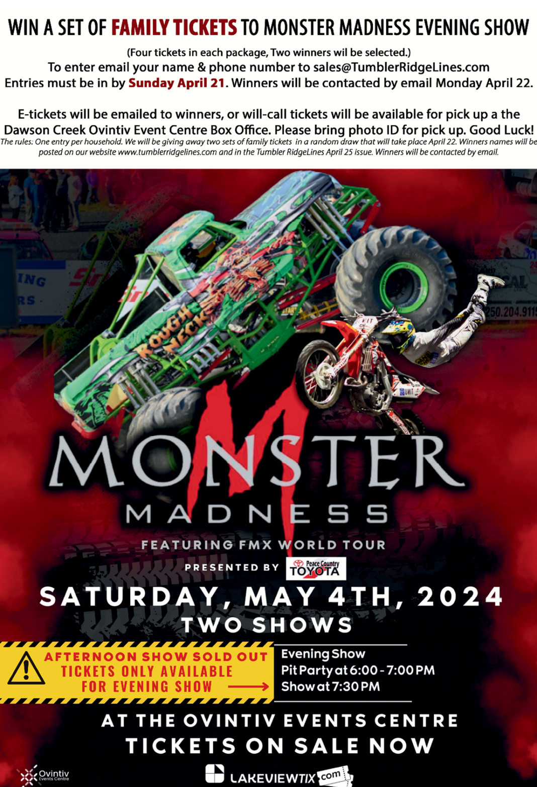 Enter to Win! JOURNEY and MONSTER TRUCKS EVENING SHOW Ticket Draw ...